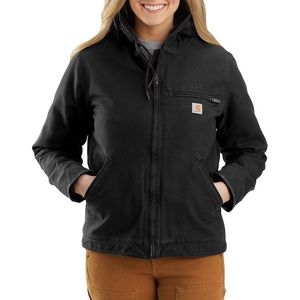 Carhartt Women’s Loose Fit Washed Duck Sherpa Lined Jacket (Medium)